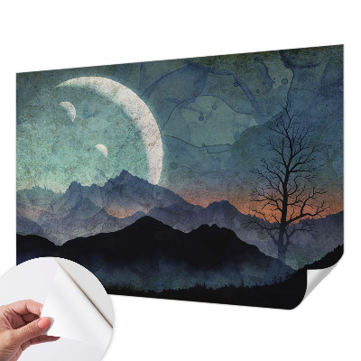 Déco papier peint salon Nočná krajina