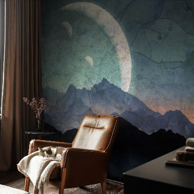 Déco papier peint salon Nočná krajina