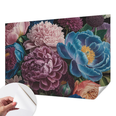 Papier peint chambre adulte cocooning Farebné kvety