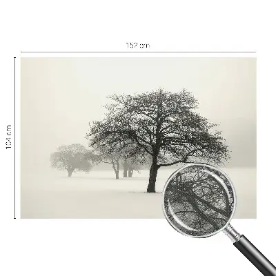 Papier peint photo imprimé sur tissu non tissé Arbres d'hiver