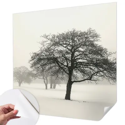 Papier peint photo imprimé sur tissu non tissé Arbres d'hiver