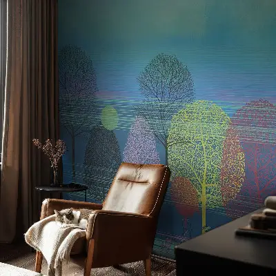 Papier peint intissé imprimé Harmonie colorée