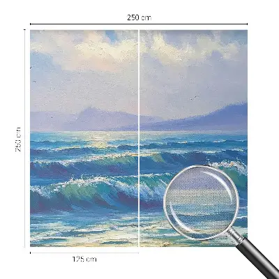 Papier peint photo grand format pour le mur vagues de la mer