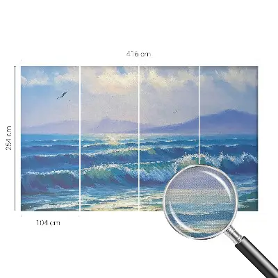 Papier peint photo grand format pour le mur vagues de la mer