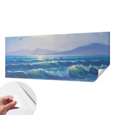 Papier peint photo grand format pour le mur vagues de la mer