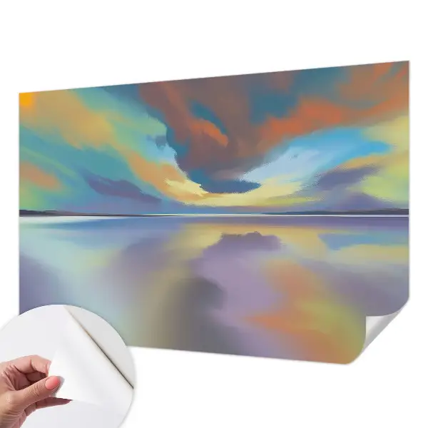 Papier peint intissé Coucher de soleil arc-en-ciel