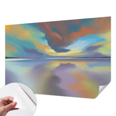 Papier peint intissé Coucher de soleil arc-en-ciel