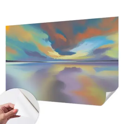 Papier peint intissé Coucher de soleil arc-en-ciel