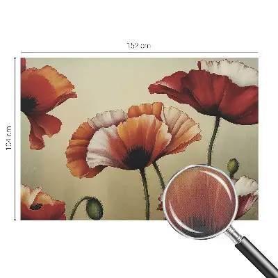 Papier peint photographique sur tissu non tissé Coquelicots joyeux