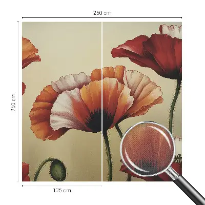 Papier peint photographique sur tissu non tissé Coquelicots joyeux