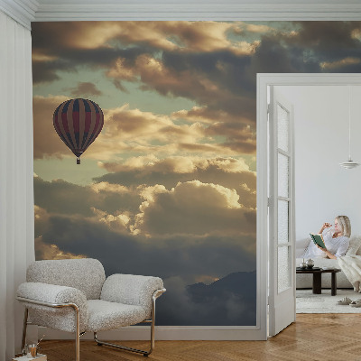 Papier peint tête de lit chambre adulte Balón v oblakoch