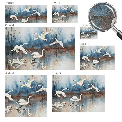 Papier peint photographique sur tissu non tissé Oiseaux en vol
