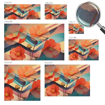 Papier peint photo grand format pour le mur Fleurs des sens