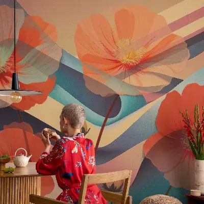 Papier peint photo grand format pour le mur Fleurs des sens