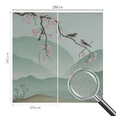 Papier peint photo sur tissu non tissé sérénade japonaise