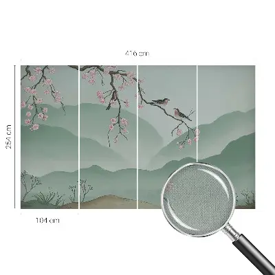 Papier peint photo sur tissu non tissé sérénade japonaise
