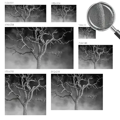 Papier peint photo grand format pour le mur Arbre brumeux