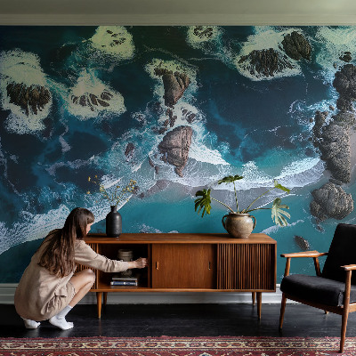 Papier peint chambre adulte cocooning Oceánske vlny
