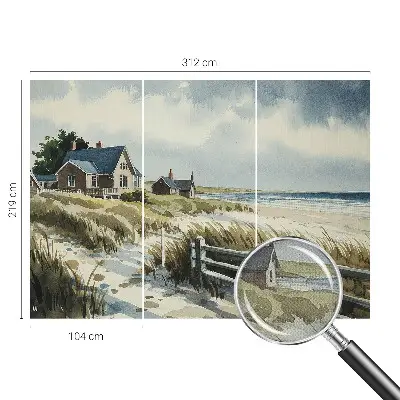 Papier peint photo grand format pour le mur dunes de plage