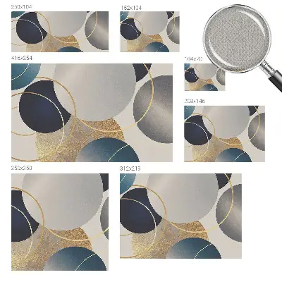 Papier peint photographique sur tissu non tissé Cercles créatifs
