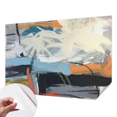 Papier peint photo sur tissu non tissé abstraction colorée