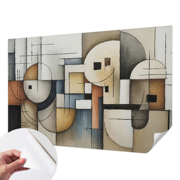 Papier peint chambre adulte cocooning Geometrická harmónia