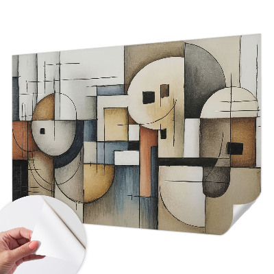 Papier peint chambre adulte cocooning Geometrická harmónia