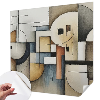 Papier peint chambre adulte cocooning Geometrická harmónia