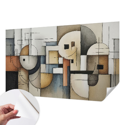 Papier peint chambre adulte cocooning Geometrická harmónia