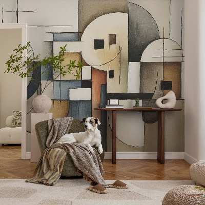 Papier peint chambre adulte cocooning Geometrická harmónia