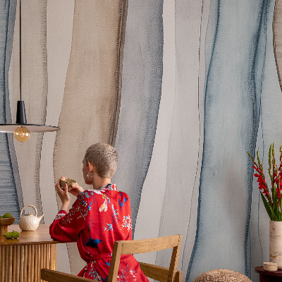 Papier peint chambre adulte cocooning Abstraktné pruhy