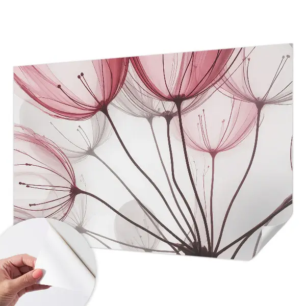 Papier peint photo sur tissu non tissé silhouettes florales
