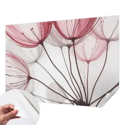Papier peint photo sur tissu non tissé silhouettes florales