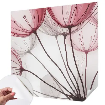 Papier peint photo sur tissu non tissé silhouettes florales