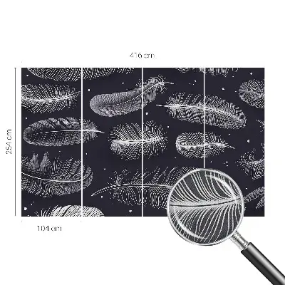 Papier peint photo grand format pour le mur Plumes subtiles