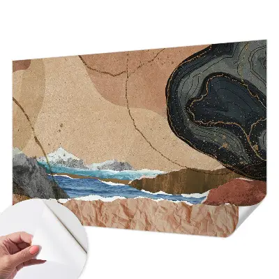 Papier peint photo imprimé sur tissu non tissé paysage abstrait