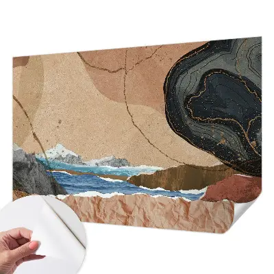 Papier peint photo imprimé sur tissu non tissé paysage abstrait