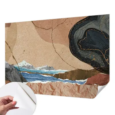Papier peint photo imprimé sur tissu non tissé paysage abstrait