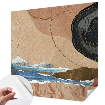 Papier peint photo imprimé sur tissu non tissé paysage abstrait