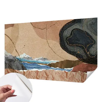 Papier peint photo imprimé sur tissu non tissé paysage abstrait