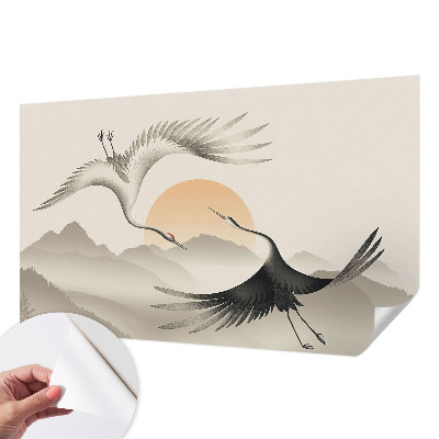 Papier peint tête de lit chambre adulte Východné žeriavy
