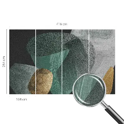 Papier peint photo imprimé sur tissu non tissé Géométrie abstraite