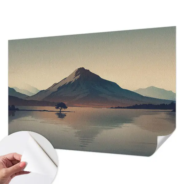 Papier peint intissé imprimé paysage de montagne