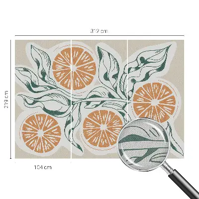 Papier peint photographique sur tissu non tissé Modèles de fruits