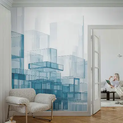 Papier peint photo grand format pour le mur Cubes transparents
