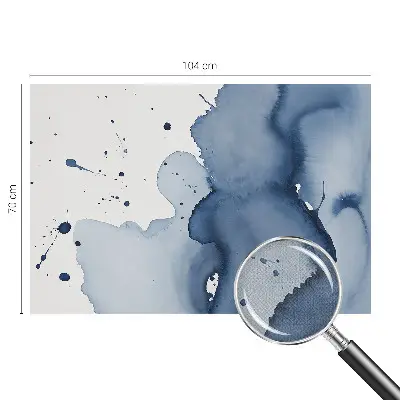 Papier peint intissé imprimé éclaboussures bleu marine
