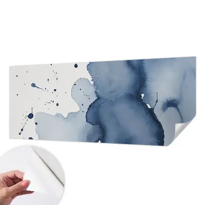 Papier peint intissé imprimé éclaboussures bleu marine