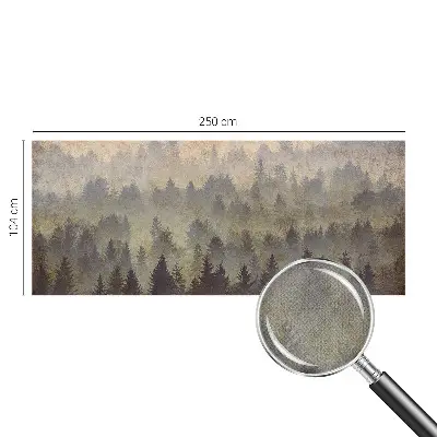 Papier peint photo sur tissu non tissé brouillard forestier