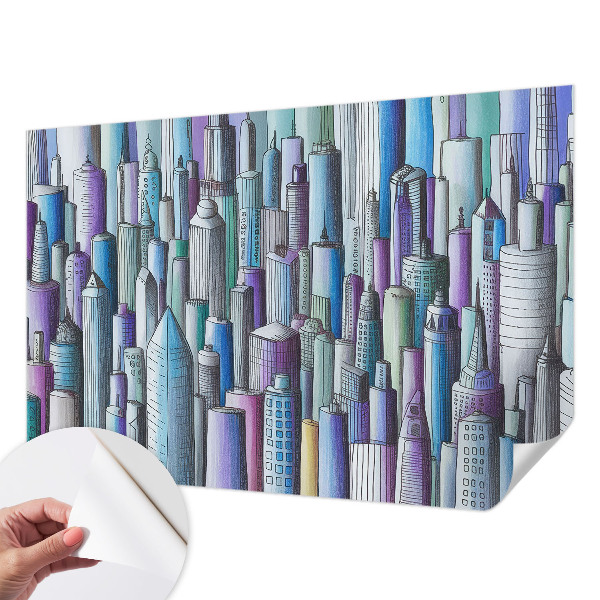 Papier peint tendance chambre adulte Mestské mrakodrapy