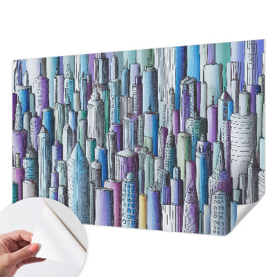 Papier peint tendance chambre adulte Mestské mrakodrapy